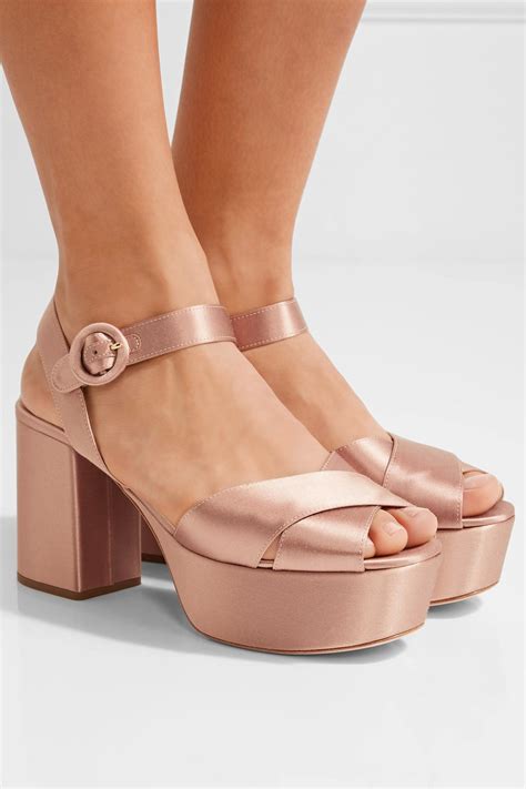 prada satin platform|prada high heels platform.